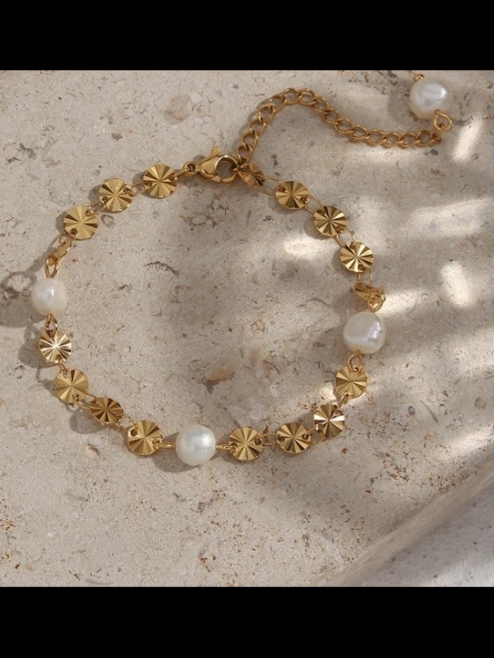 Gold Pearl Accent Women's Bracelet